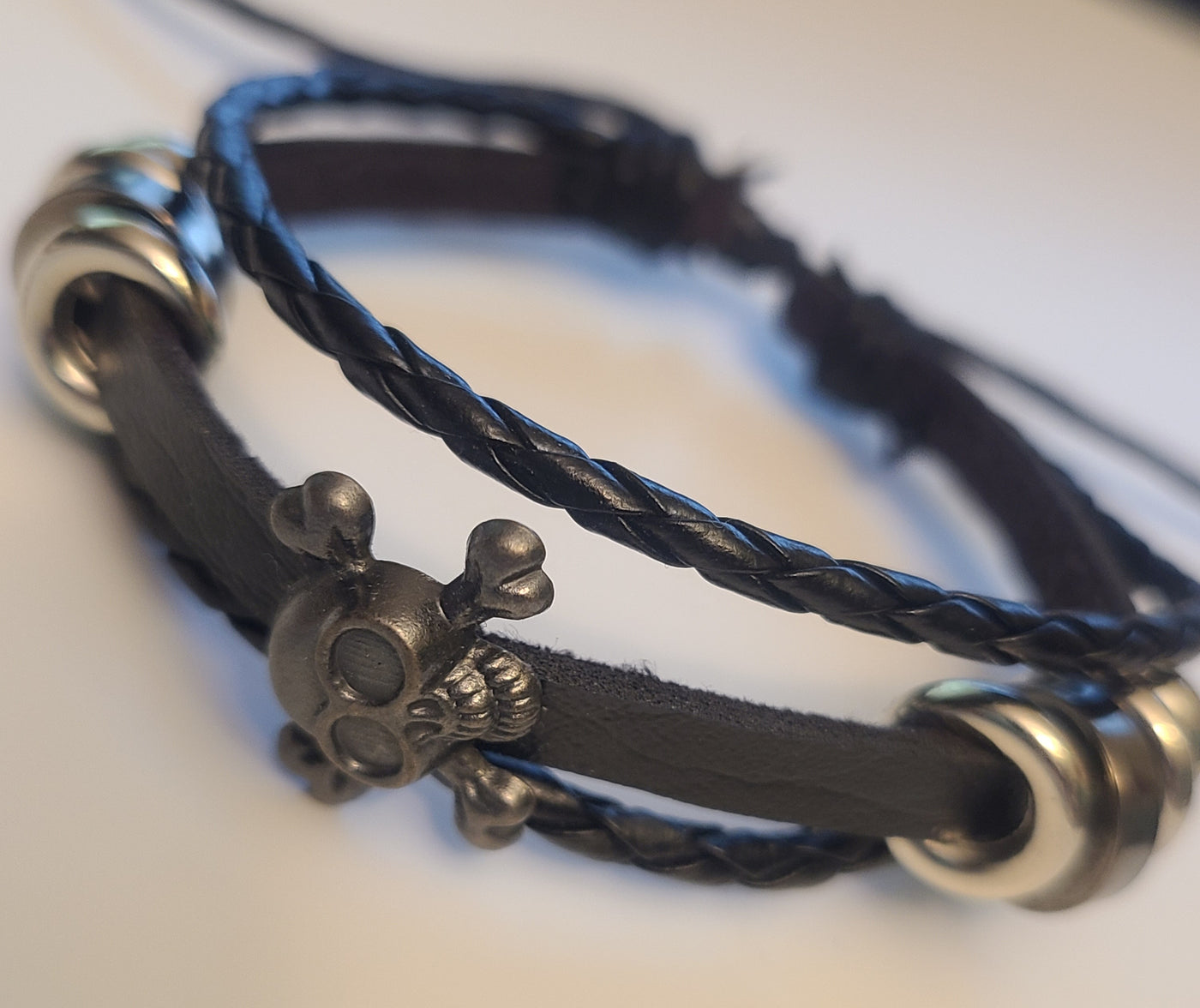 Skull Leather Bracelet