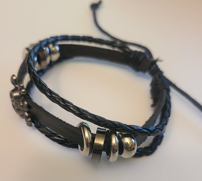 Skull Leather Bracelet