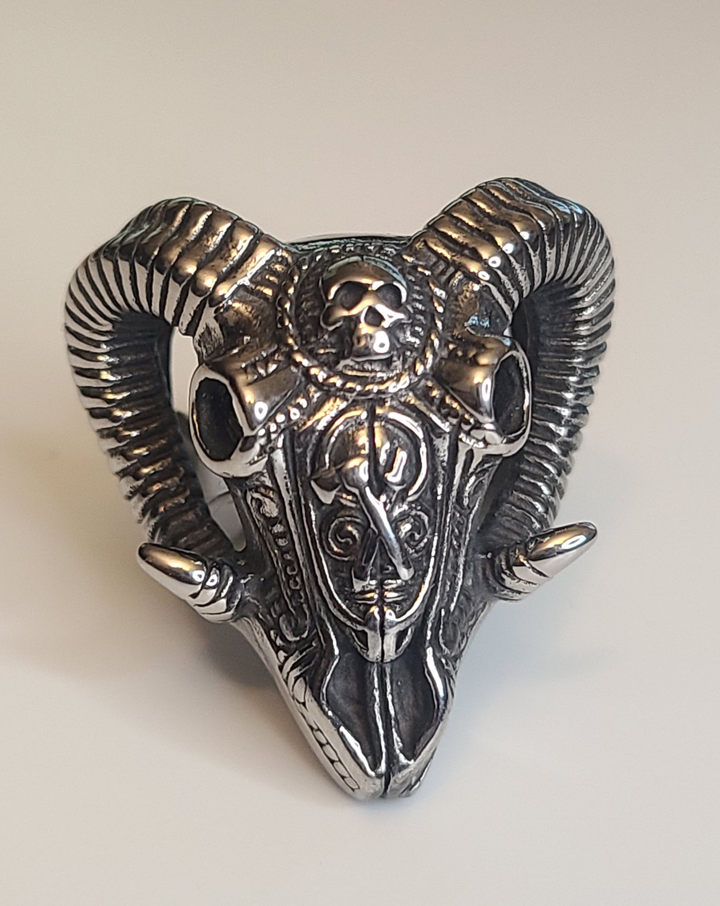 Goat Skull Ring