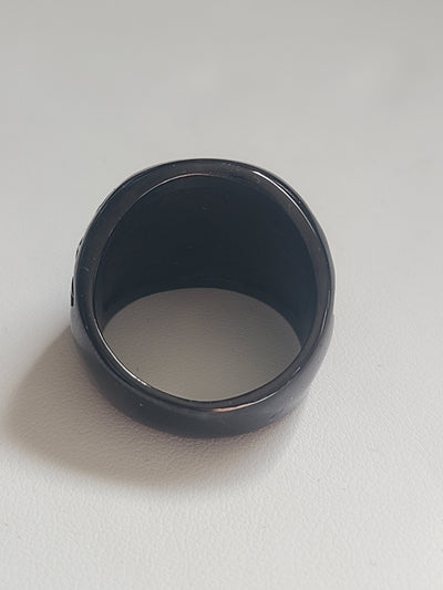 Ying Yang Black Ring