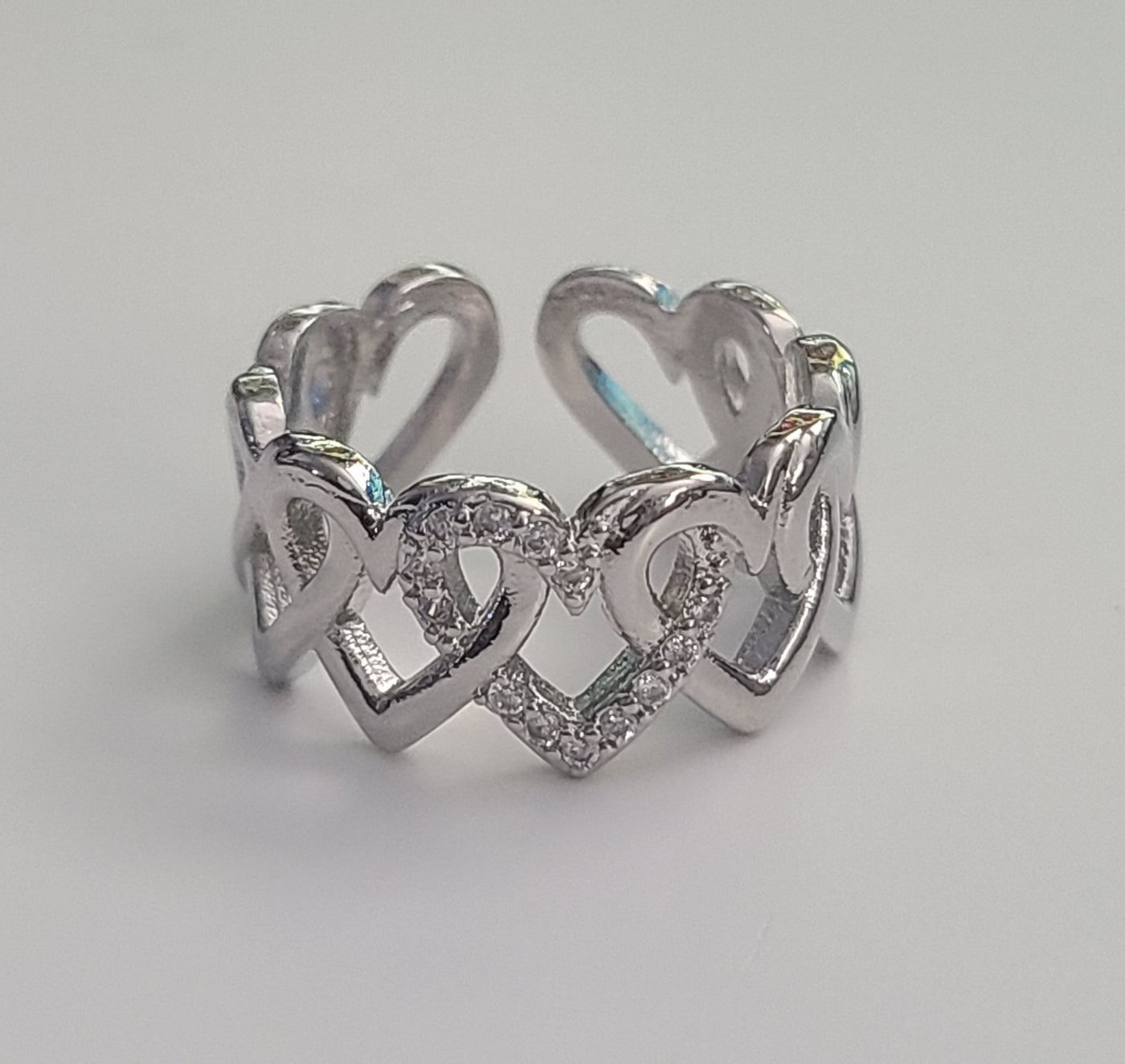 Hearts Adjustable Ring