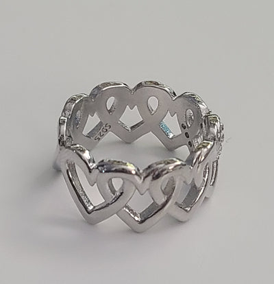 Hearts Adjustable Ring
