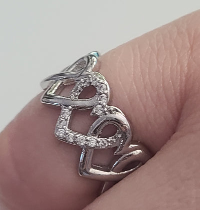 Hearts Adjustable Ring
