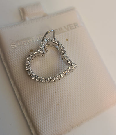 Cz Open Heart Pendant