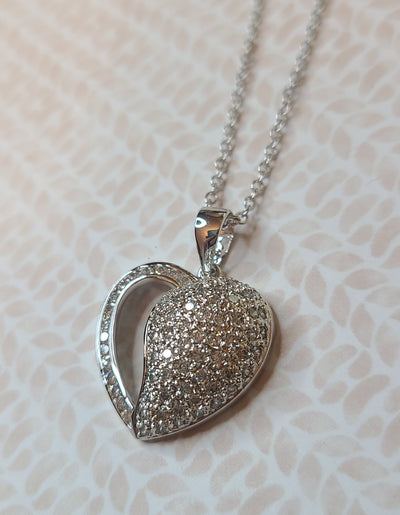 Heart Cz Pendant Necklace