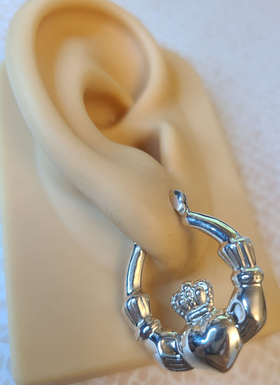 Loyalty Heart Hoop Earrings