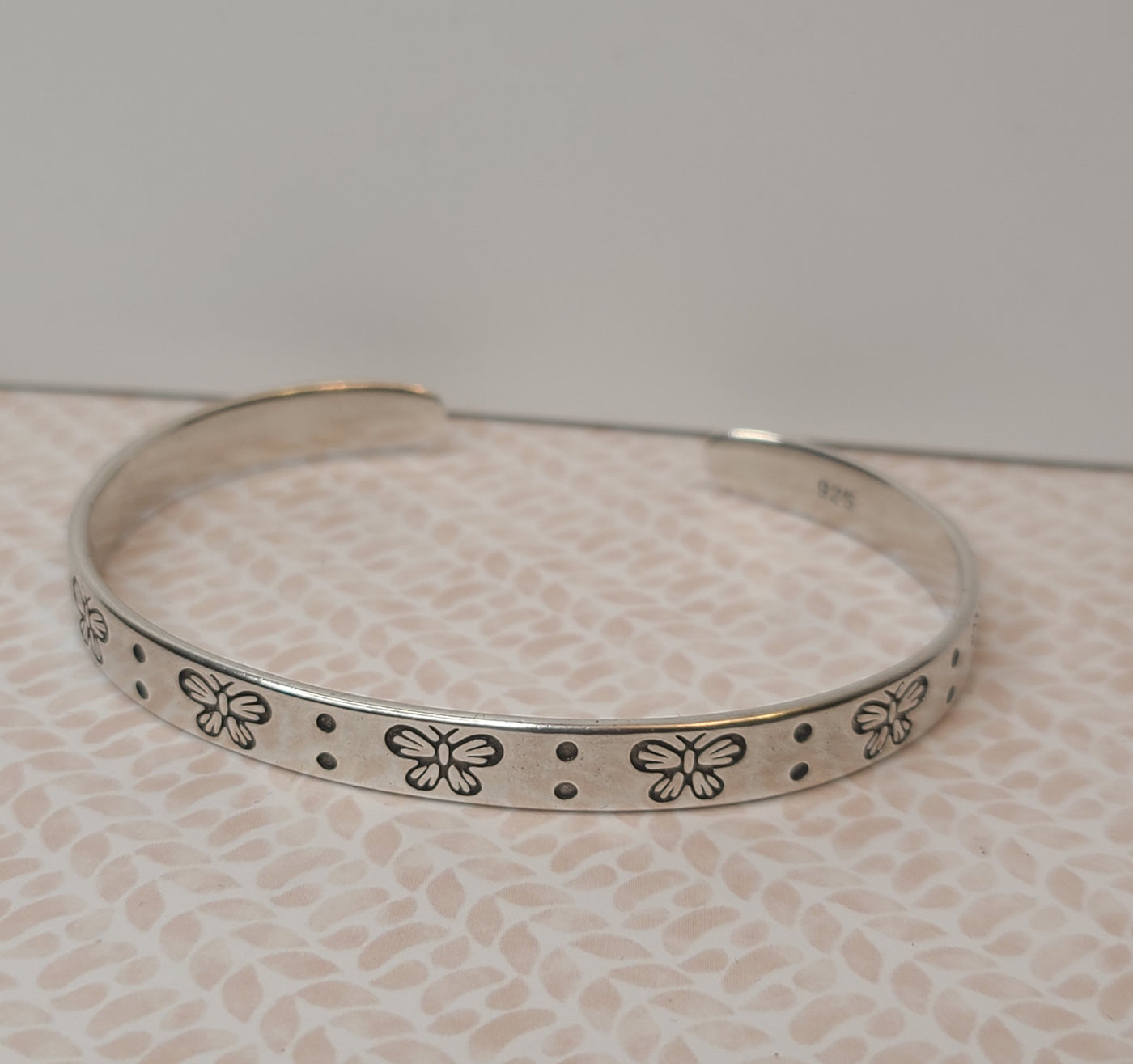Stamped Butterflies Dangle Bracelet