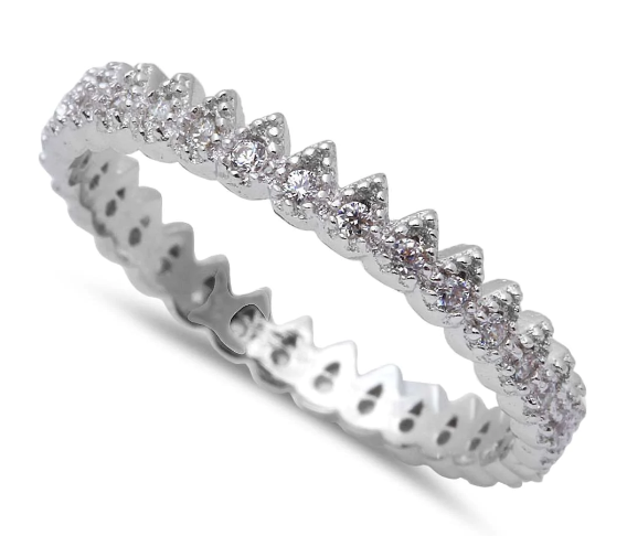 Cubic Zirconia Fashion Band Ring