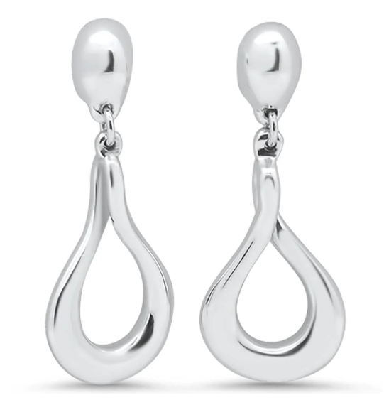 Electroform Plain Twisted Dangling Earrings