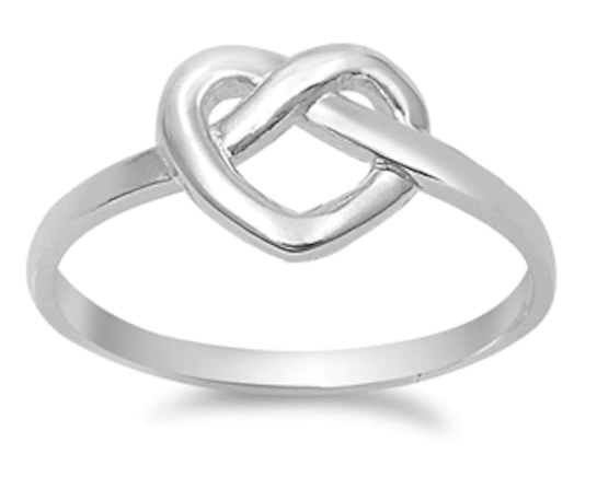Infinity Heart Solid Ring