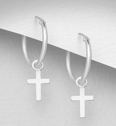 Cross Charm Earrings