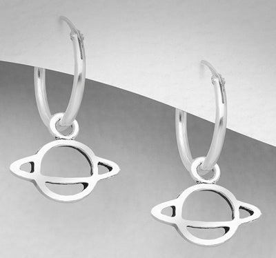 Saturn Hoop Earrings