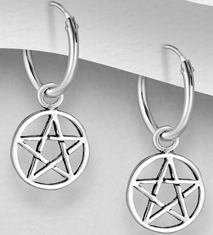 Star Hoop Earrings