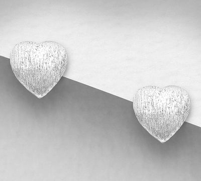 Matt Heart Push-Back Earrings