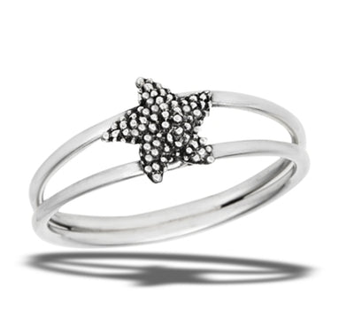 Granulated Starfish Ring
