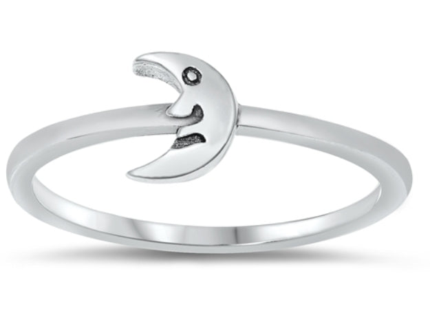 Moon with Face Ring