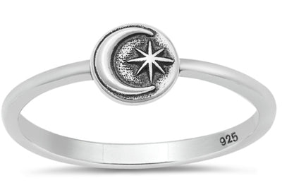 Moon & Star Ring