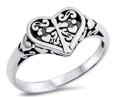 Heart Cross Ring 