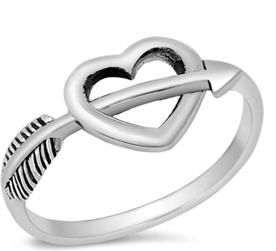 Heart with Arrow Ring 