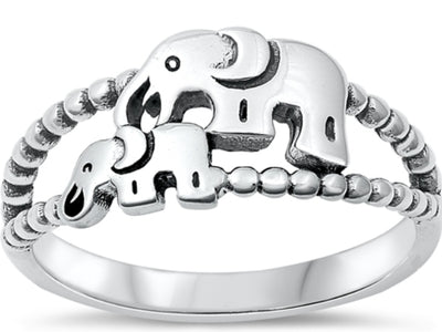 Mama and Baby Elephant Ring