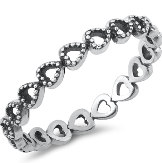 Hearts Band Ring
