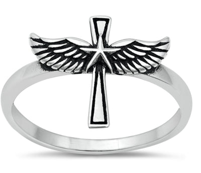 Cross w/Wings Ring