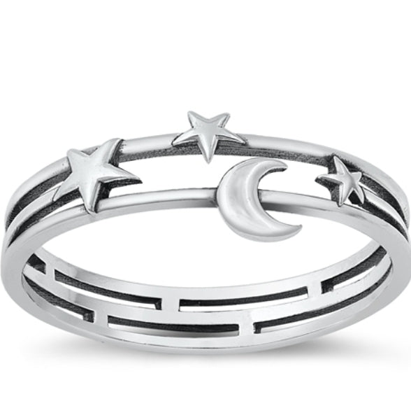 Moon & Stars Ring