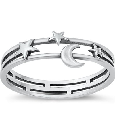 Moon & Stars Ring