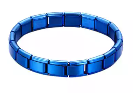 Blue Italian Link Charm Bracelet