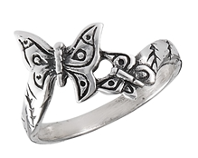 Sterling Silver Butterfly Ring