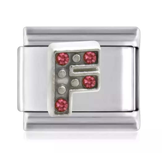 Letter F Italian Link Charms