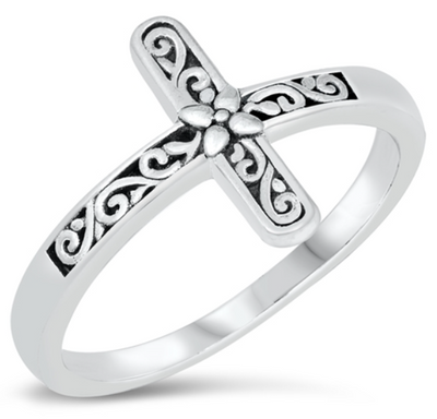 Filigree Cross Ring