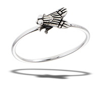 Sterling Silver Fly On The Finger Ring