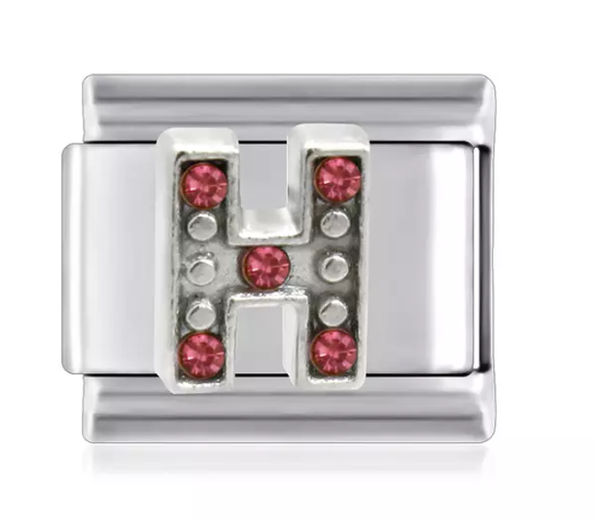 Letter H Italian Link Charms