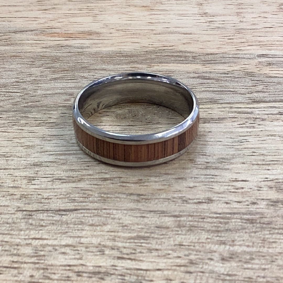 Silver Wooded Stainless Steel
