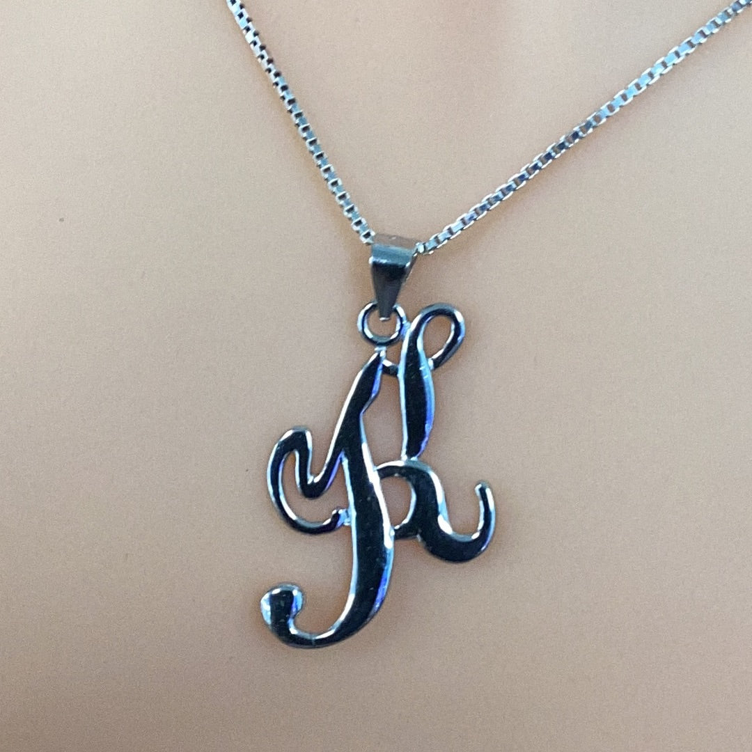 Letter K Pendant Necklace
