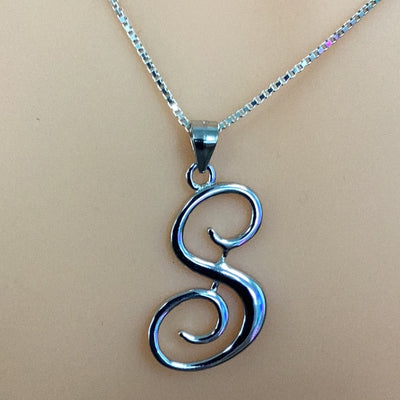 Letter S Pendant Necklace