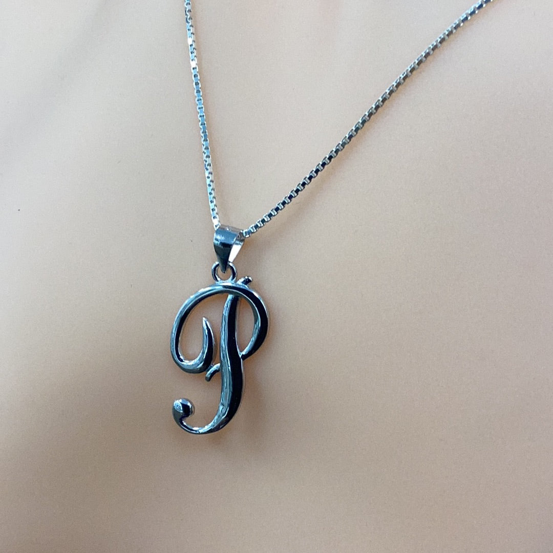 Letter P Pendant Necklace