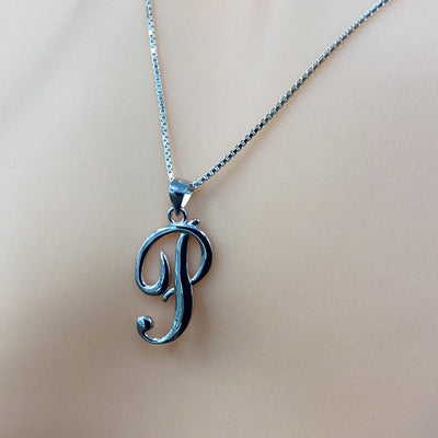 Letter P Pendant Necklace