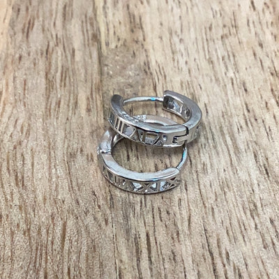 Roman Numerals Hoop Earrings