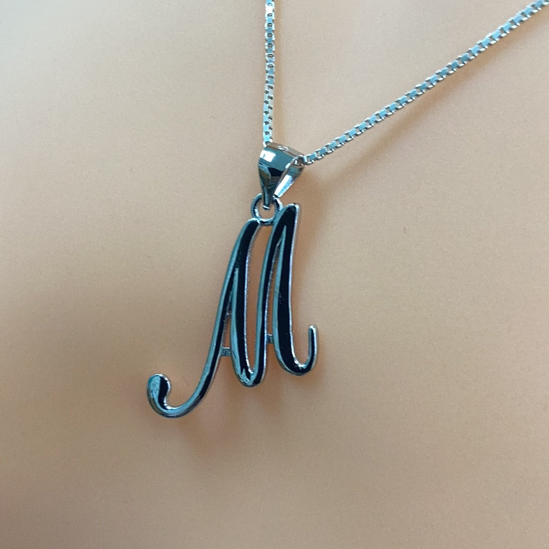 Letter M Pendant Necklace