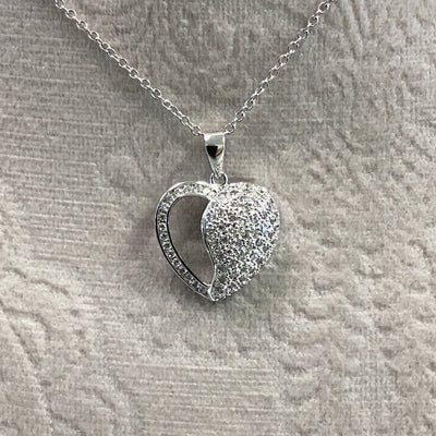 Heart Cz Pendant Necklace