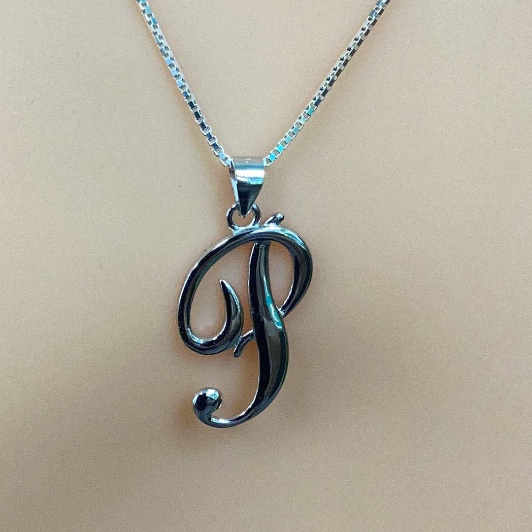 Letter P Pendant Necklace