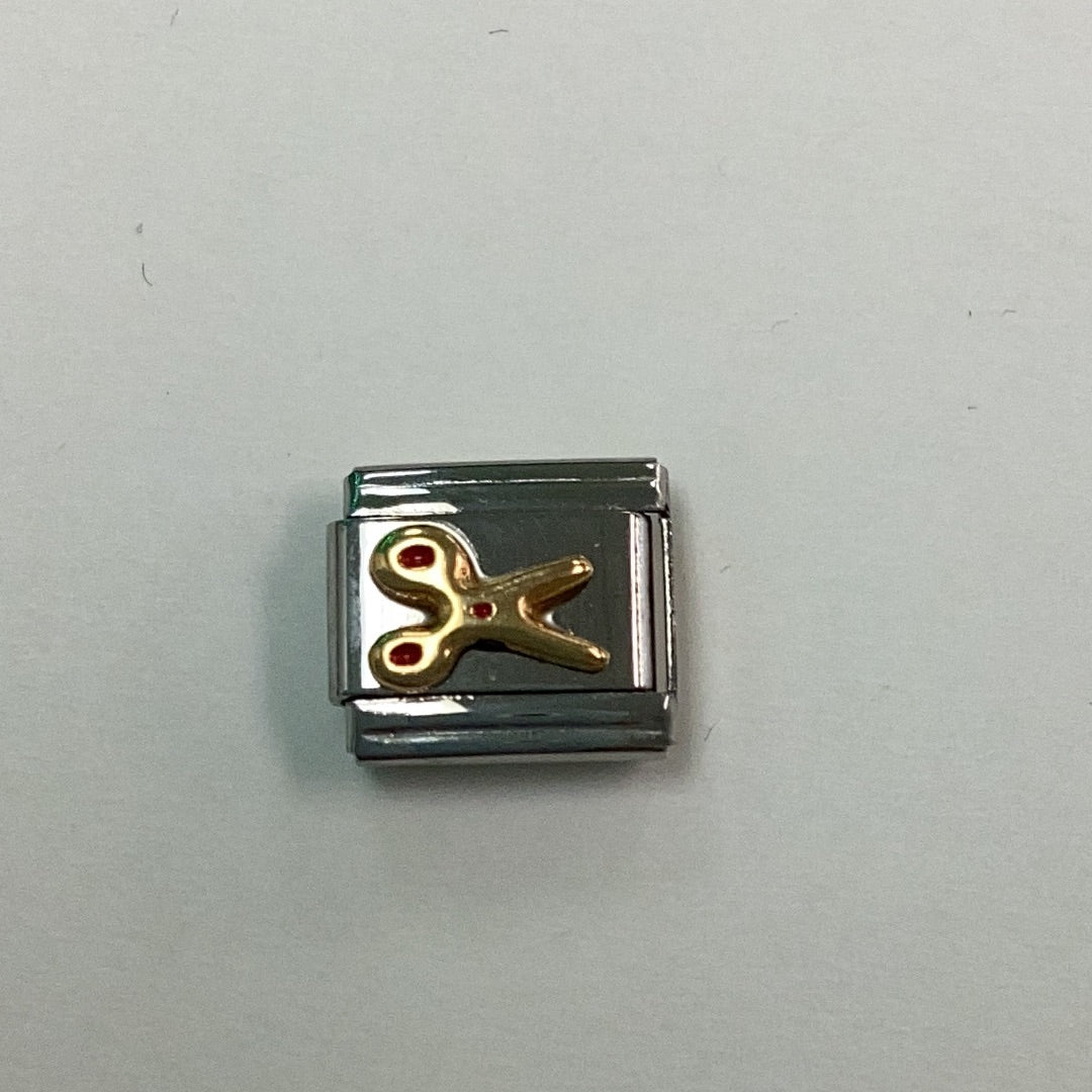 Scissors Italian Link Charm