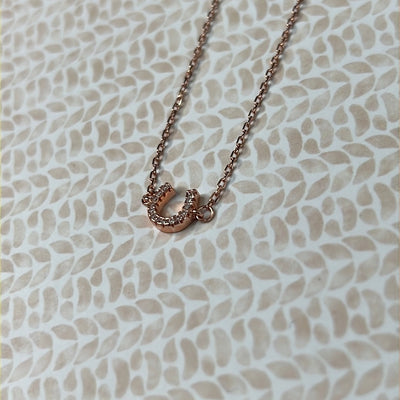 Rose Gold Horse Shoe Necklace