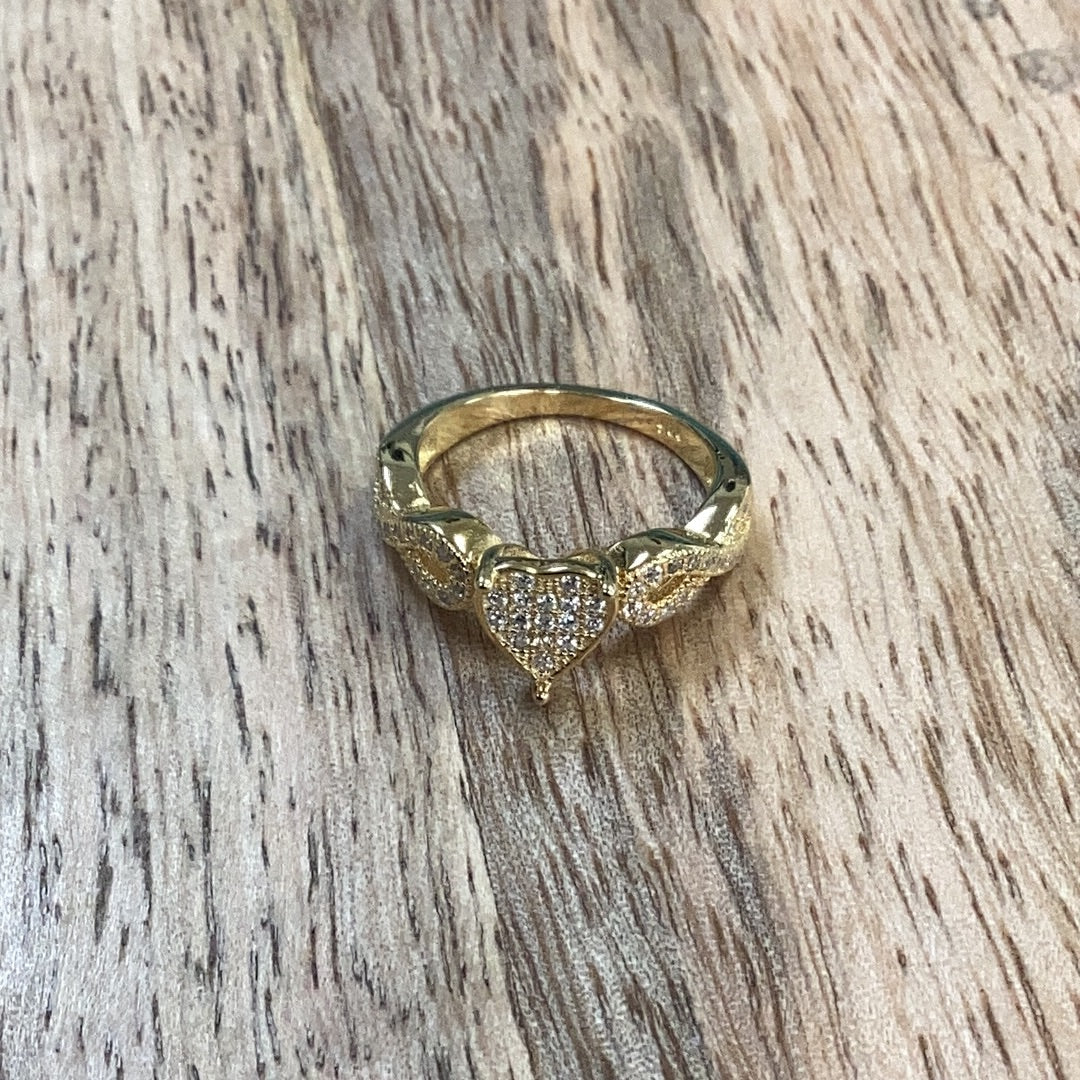Infinity Gold Hearts