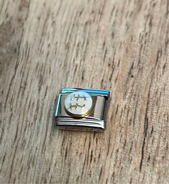 Baseball Italian Link Charm