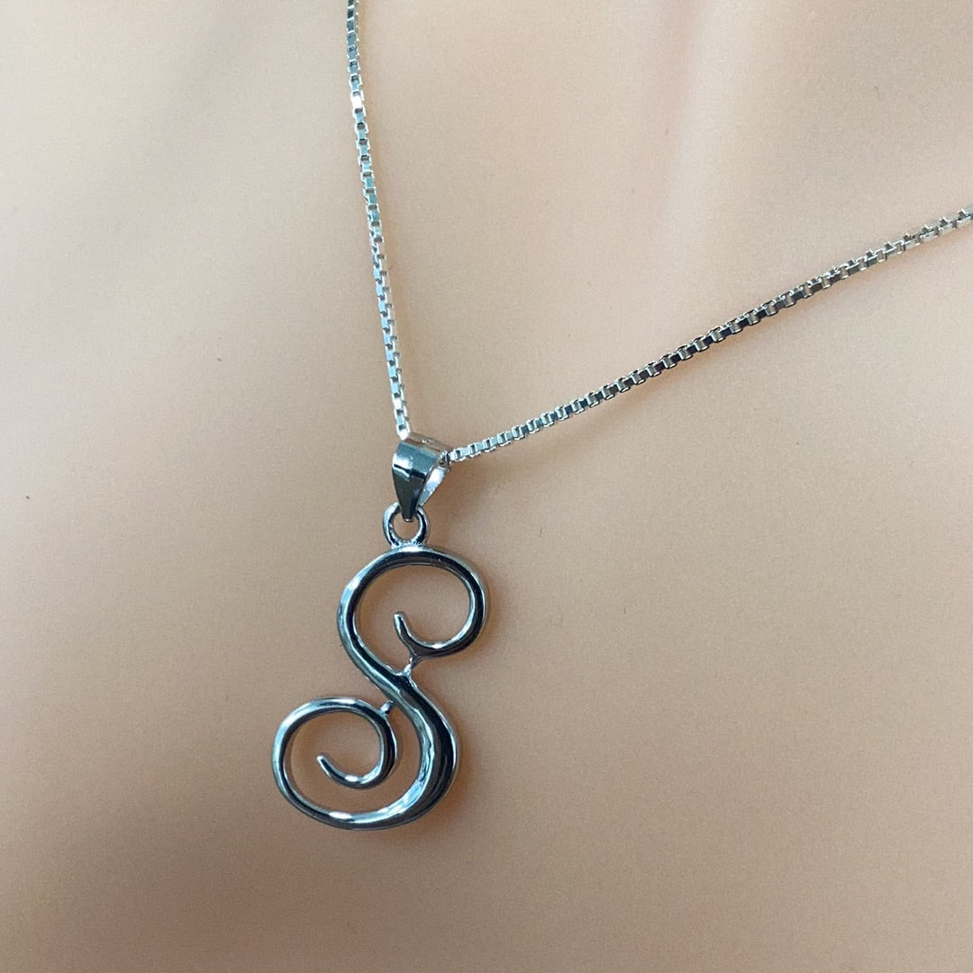 Letter S Pendant Necklace