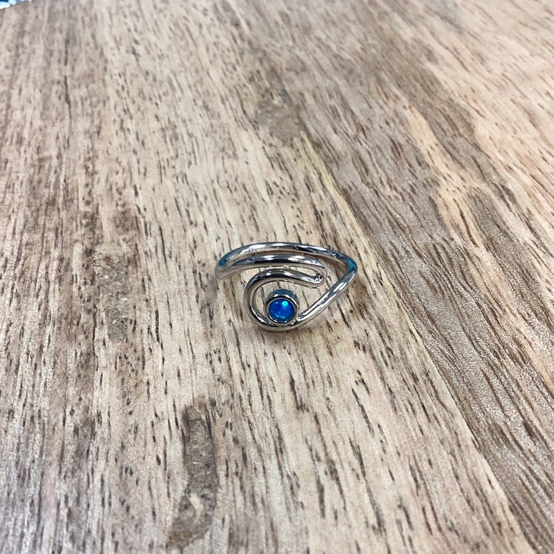 Wave w/ blue opal