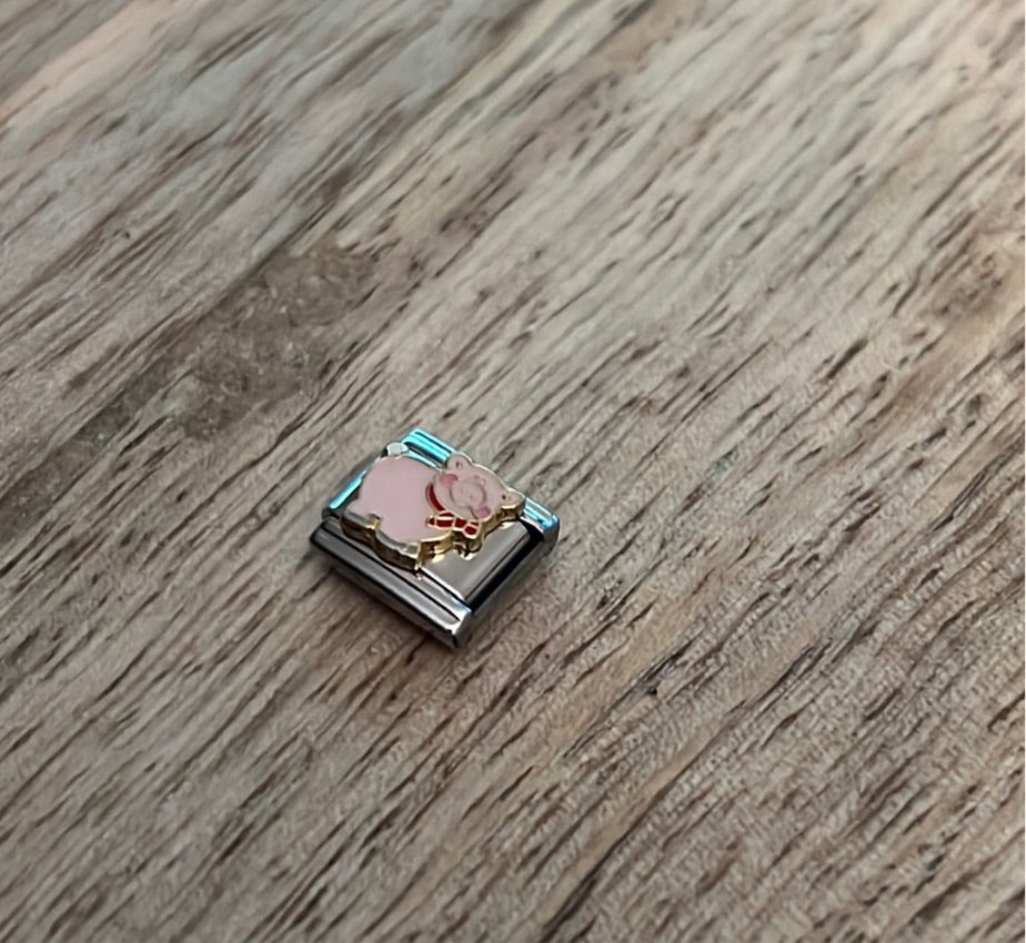 Pig Italian Link Charm